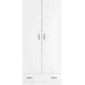 Resim T Designo Tdesıgno Selin Giyinme Dolabı - Çok Amaçlı Dolap - Gardırop 80 cm Beyaz 
