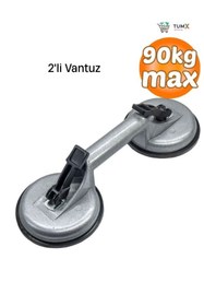 Resim TUMX Alüminyum Gövde İkili Cam Vantuzu (90 kg) 