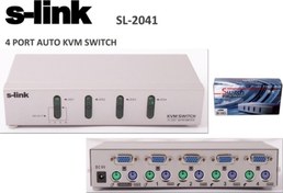 Resim SL-2041 4pc-1mn vga+ps-2 Otomatik Kvm Switch S-Link