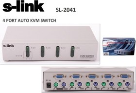 Resim SL-2041 4pc-1mn vga+ps-2 Otomatik Kvm Switch 