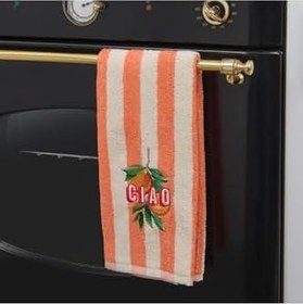 Resim Soft Oren Mutfak Havlusu - Ekru/Turuncu - 40X66 Cm 