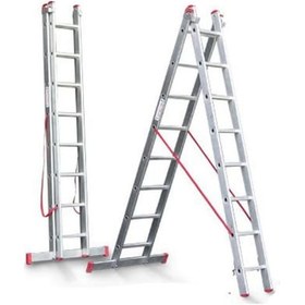 Resim Iki Parça Sürgülü A Tipi Alüminyum Merdiven 5.40 Metre Satm.03 