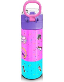 Resim Coral High Kids Pembe Turkuaz K-pop Desenli Pipetli Ve Direkt İçim Çelik Termos 500 Ml 31865 Turkuaz - Mavi 
