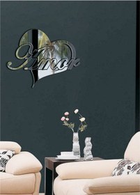 Resim M3 Decorium Kalpli Amor Aşk Aynası Gümüş 