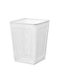 Resim Çöp Kovası 35x28 Cm Çelik Çöp Kutusu Atık Kağıt Sepeti Beyaz 