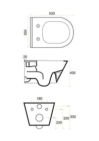 Resim Paluci Paluci İmola Matt Black Klozet 