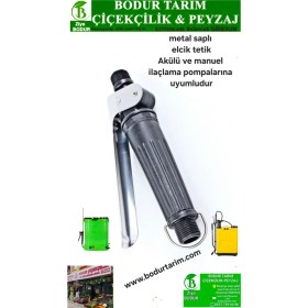 Resim Bodur Tarım Bulancak 16 Lt Akülü & Manuel ilaçlama Pompasının metal saplı Elçik Tetik 