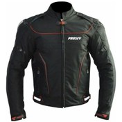 Resim Motosiklet Montu Ce Onaylı Reflektörlü 4 Mevsim Maxdura Kumaş Hörgüçlü Model Motor Mont Siyah 