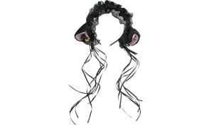 Resim Guangdong Spirit Cosplay: Dantel Kedi Kulakları Kafa Bandı ve Kurdele - Siyah 