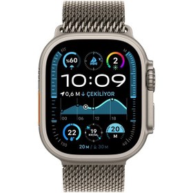 Resim Apple Watch Ultra 2 GPS + Cellular 49 MM Natürel Titanyum Kasa ve Natürel Titanyum Milano Loop Small Akıllı Saat (Apple Türkiye Garantili) 