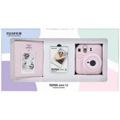 Resim Instax mini 12 Pembe Fotoğraf Makinesi 10'lu Film ve PVC Albüm Bundle Box 