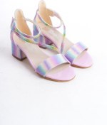 Resim owwox club Owwox Kids; Kız Çocuk,Gökkuşağı,Kararmaz Taş Detaylı Ayakkabı 