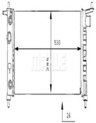 Resim BEHR Mahle Cr269000s (8MK376712-014) Su Radyatoru (OPEL: CORSA B 1.4I 16V 1.6I 16V 1300150 (WC319327) 