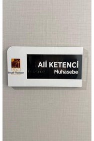 Resim Yönline Kurumsal Logolu Sürgülü Kapı İsimliği Pleksi Değiştirilebilir Kolay Kullanım Kendinden Yapışkanlı 