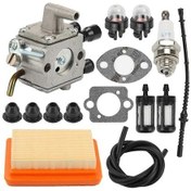 Resim Stihl Fs120 Fs200 Fs250 Fs300 Fs350 Fr350 Fr450 Fr480 İçin Karbüratör Hava Filtresi Kiti 4134 12'yi Değiştirir 
