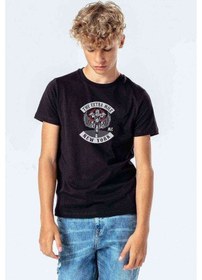 Resim Motorcycle Club The Extra Mile New Baskılı Unisex Çocuk Siyah T- 