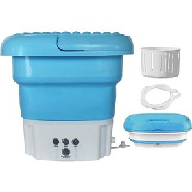 Resim Döndürerek Kurutma Küvetli Taşınabilir Katlanır Çamaşır Makinesi 