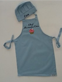Resim Moms And Babies İsimli Cupcake Çocuk Mutfak Etkinlik Ana Okulu Önlüğü Su İtici Leke Tutmaz Kumaş 0- 14 Yaş Mavi 