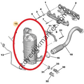 Resim Peugeot 208 (2021) 1.5 Blue Hdi Dizel Partikül Filtresi - FAP Katalizör (Orijinal) 