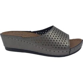 Resim Zerhan 1856 Kadın Platin Dolgu Topuk Günlük Kullanım Terlik 