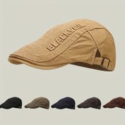 Resim 1 adet Beret, Kore Tarzı Yeni Moda Sokak Bereti, Ayarlanabilir Kısa Kenarlı Uniseks Trendy Günlük İngiliz Ressam Şapkası, Anneler, Orta Yaş ve Yaşlı Kadınlar için Uygun, Dış Mekan Kampçılık Bisiklet Sürme Yürüyüş Balık Tutma Postacı Kapağı 