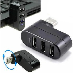 Resim 3 Port 180 Dirsek USB Hub Çoğaltıcı Çoklayıcı USB 2.0 Çoklama 