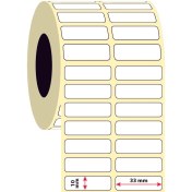 Resim İşimiz Etiket 10X33MM Ikili Kuşe Etiket | 6 Rulo | 5000 Sarım | 