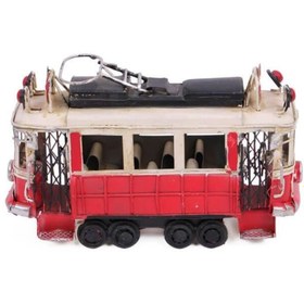Resim OĞSAN STORE Dekoratif Metal Taksim Tramvay Orta Boy Vintage Biblo Hediyelik 