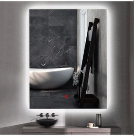 Resim 50x70 H Cm Buğu Çözücülü Ledli Banyo Aynası Şeffaf 