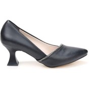 Resim Papuçcity Blnr 03168 6 Cm Topuklu Kadın Stiletto Ayakkabı siyah 
