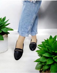 Resim Kadın Günlük Ve Ofis İçin Parlak Bant Babet Ayakkabı 