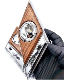 Resim BsElektronik Etiketçilere Özel Seville Lamba Direk Lambası Gazetelik Maun Gümüş Tasarım 