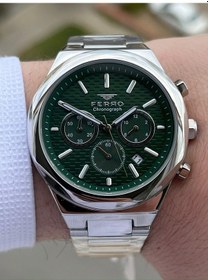 Resim Ferro Çelik Kordon Takvimli 30 Mt Su Geçirmez Erkek Kol Saat Efm31458-a6 