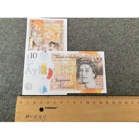 Resim 100 ADET 10 STERLİN BANKNOT POUND PARA GEÇERSİZ P... 