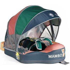 Resim Mambobaby Yüzme Simidi - Tropical Florida, Emniyetli, Gölgelikli Ve Ayak Destekli 