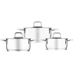 Resim Jumbo Web New Myra 6 Parça Midi Çelik Tencere Seti Gümüş 