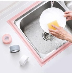 Resim Novahub Mavi Mutfak Ve Banyo Su Geçirmez Ve Küflenmez Bant Dikiş Contası Banyo Tuvalet Dikiş Köşe Hattı Çıkartmaları 3.8cm Mavi 