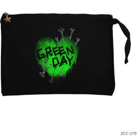 Resim Green Day Green Hearth Siyah Clutch Astarlı Cüzdan / El Çantası - Siyah 