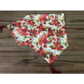 Resim Kozalaklı Çiçek Desenli Runner Çok Renkli 