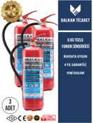 Resim Balkan Ticaret 3 Adet 6 Kg Tozlu Yangın Tüpü 4 Yıllık Ruhsata Uygun - yangın anında güven verir 