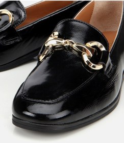 Resim Hotiç Kadın Rugan Deri Siyah Tokalı Klasik Loafer 01ayh312420a100 Siyah 