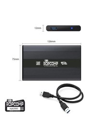 Resim Ropcomp 2.5" Usb 3.1 Gen1 Sata Harici Ssd Kutusu Alüminyum 