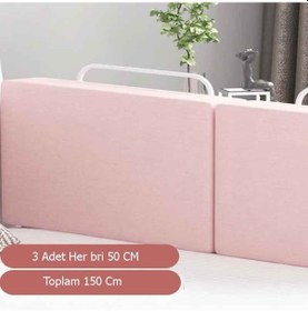Resim RevuBaby 150 Cm Serenity Yeni Nesil Yatak Bariyeri Korkuluğu Pembe 