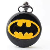 Resim Schulzz DC Batman Piano Black Parlak Siyah Köstekli Zincirli Quartz Cep Saati 