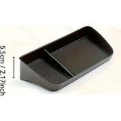 Resim Chuangyinshop Kaymaz Siyah Araç Organizer Saklama Tepsisi Tüm Araçlar Anahtar Bozuk Para 