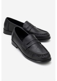 Resim Valıa Siyah Cilt Hakiki Deri Kadın Loafer Ayakkabı Siyah 