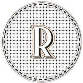 Resim The Mia Emily Pasta Tabağı R Harfli 19 cm EML0018 