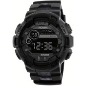Resim Sunshine022 Siyah Elektronik Spor Saati Kore Tarzı Aşamalı Işıklı Alarmlı Outdoor Digital Kol Saati Diğer 