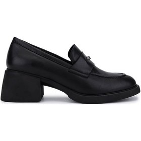Resim Tamer Tanca Kadın Hakiki Deri Siyah Loafer Ayakkabı 294 11412 Bn Ayk Sk25-26 Sıyah Siyah 