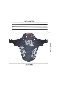 Resim Wake Mtb Bisiklet Çamurluk Trekking Ön Veya Arkaya Takılabilir 4 Adet Cırt Kelepçe Hediyeli Siyah Kırmızı Siyah - Gri 